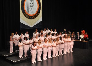 SFSC Nursing Grads Assembled on Stage