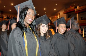 Students file into their seats at SFSC's 2015 fall commencement.