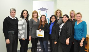 From left, Alejandro Roque, Lindsay Ebert, Debbie Hackney (Ret.), TSIC college success coaches; Sierra Pelham, Irene Castanon, TSIC coordinator; Jamie Bateman, SFSC Foundation executive director; Danielle Ochoa, TSIC college success coache; Marilyn Fashano, TSIC regional director; Ellen Sutphin, TSIC mentor.