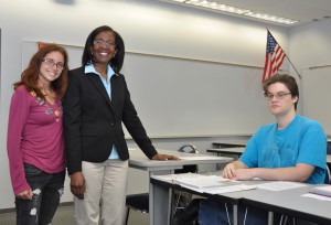 Dr. Nicholas with sociology students.