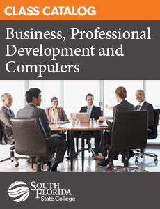 PDF catalog for Corporate Education classes in business, professional development, and computers.