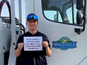 Electrical Lineworker Program - Jacob Bateman on the job at the City of Wauchula