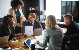 Office group in a meeting