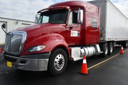 Tractor Trailer with South Florida State College logo on the door