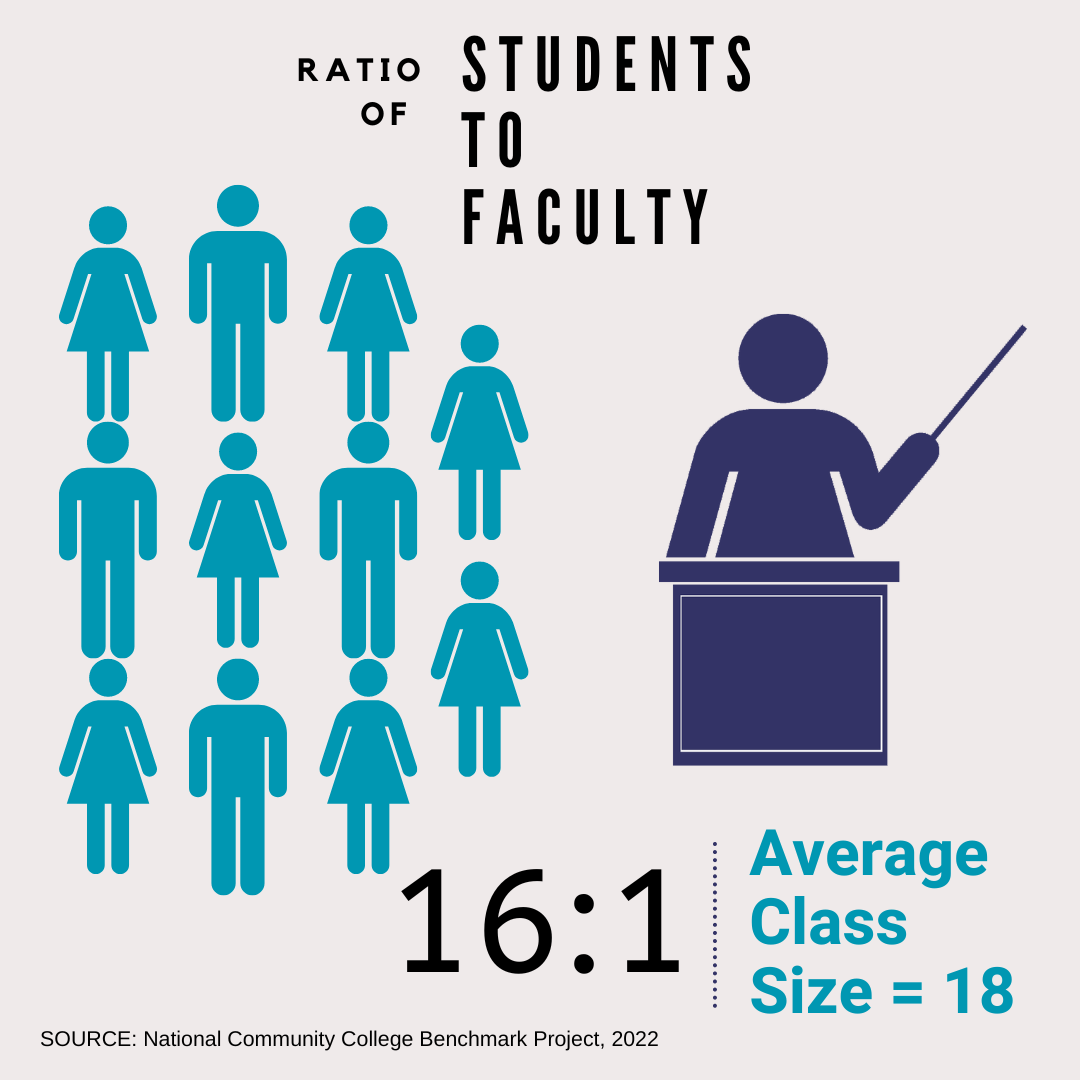 The student to faculty ration is 10:1. Average class size is 17.