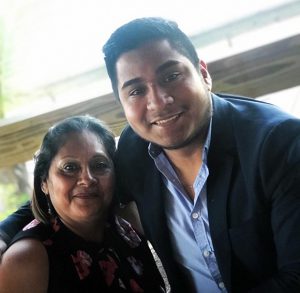 Manuel Calderon with his mother, Maria Barragan