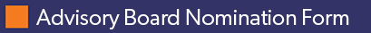 Advisory Board Nomination Form