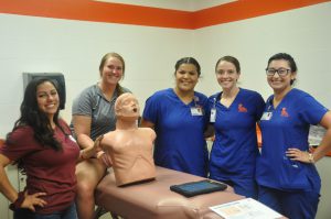 SFSC Nursing Students and WWPF providing heart screenings.