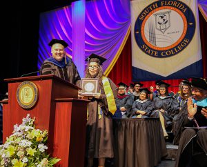 Heather Drommerhausen with Dr. Mark Bukowski